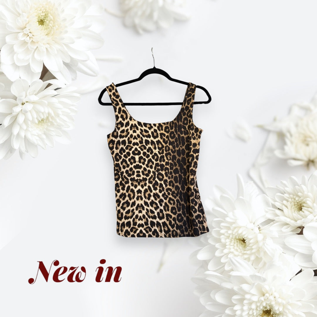 Sleeveless Animal Print Top