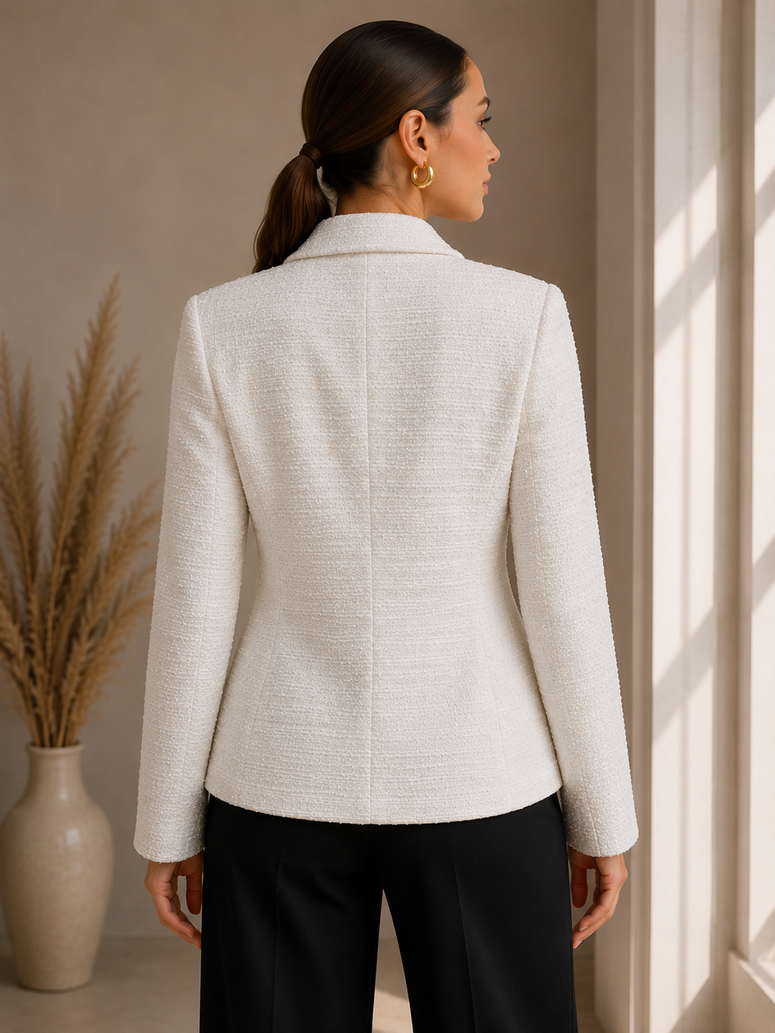 White Blazer With Shining Details