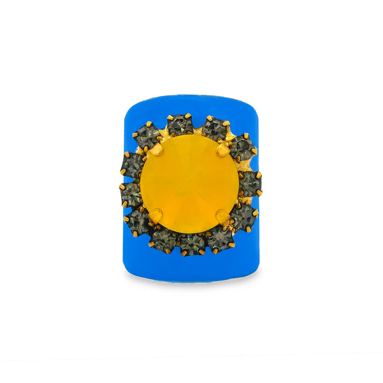 Jacci Ring in Enamel in Neon Blue