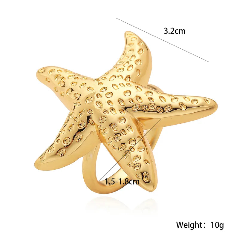 Starfish Gold Ring