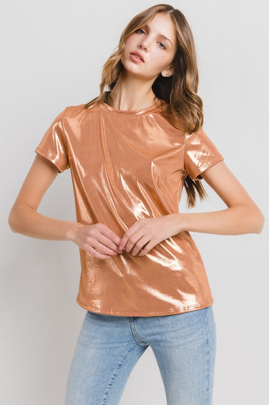 Metallic Stretch Top