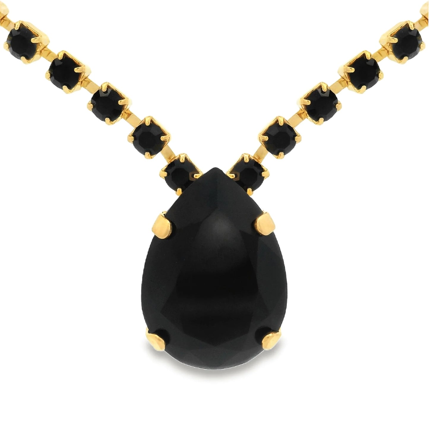 Milli Necklace in Jet / Clear