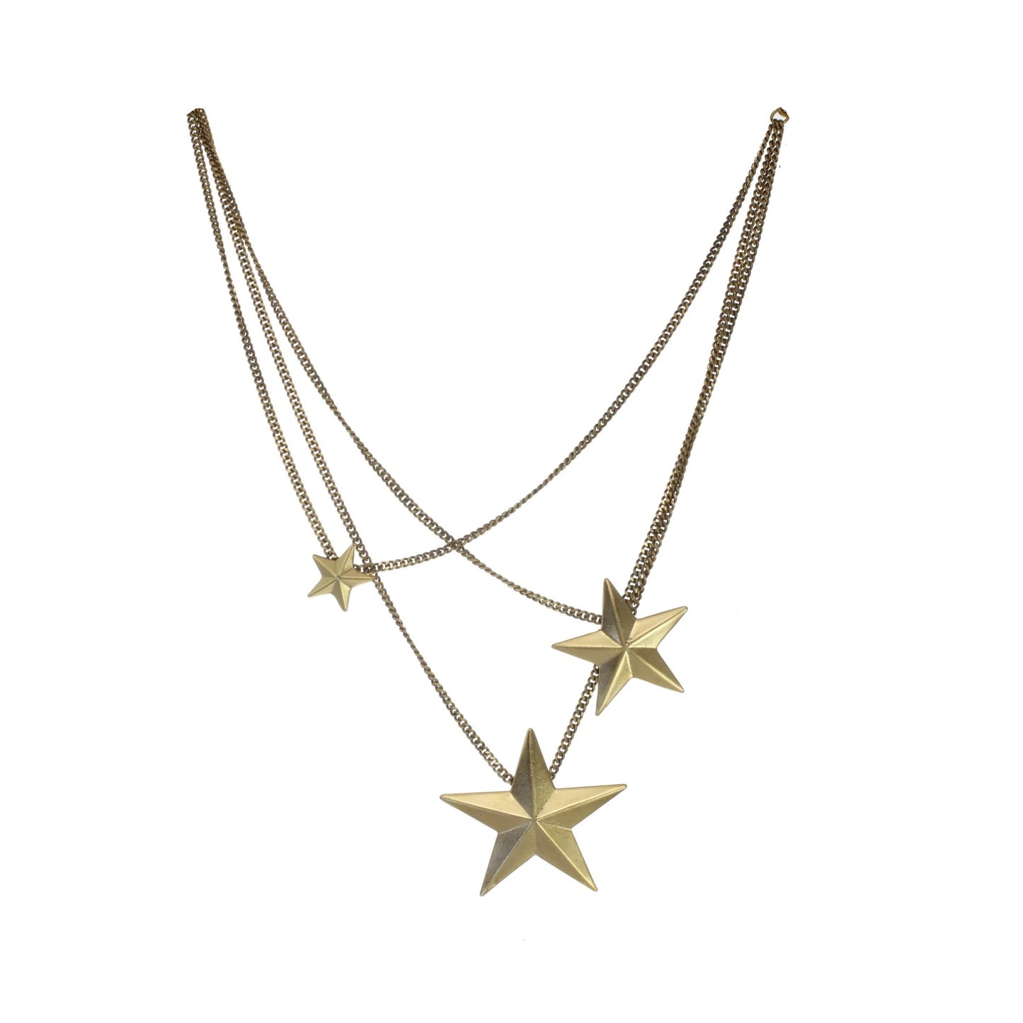 Brazil 3 Star Gold Necklace