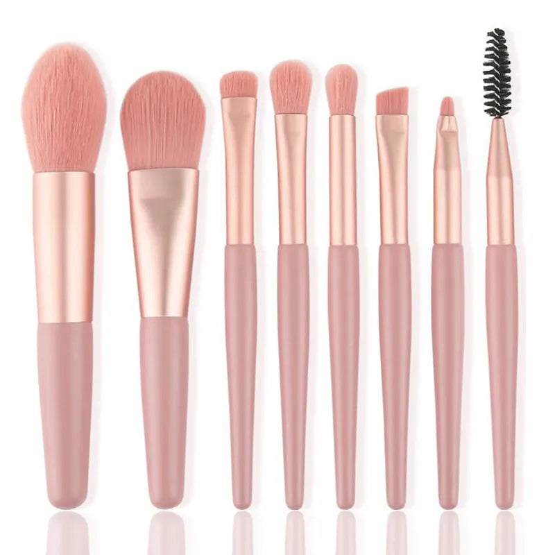 Simple Style Artificial Fiber Plastic Handgrip Makeup Brushes 1 Set In Pink