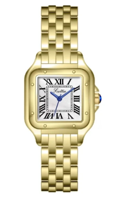 Gold Small Square Watch