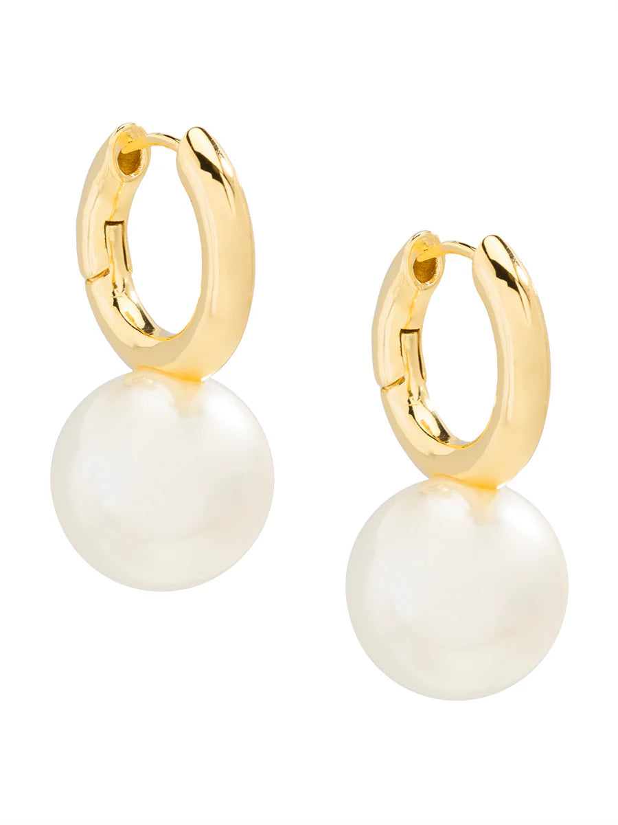 Pearl Drop Huggie Earring Jewelry