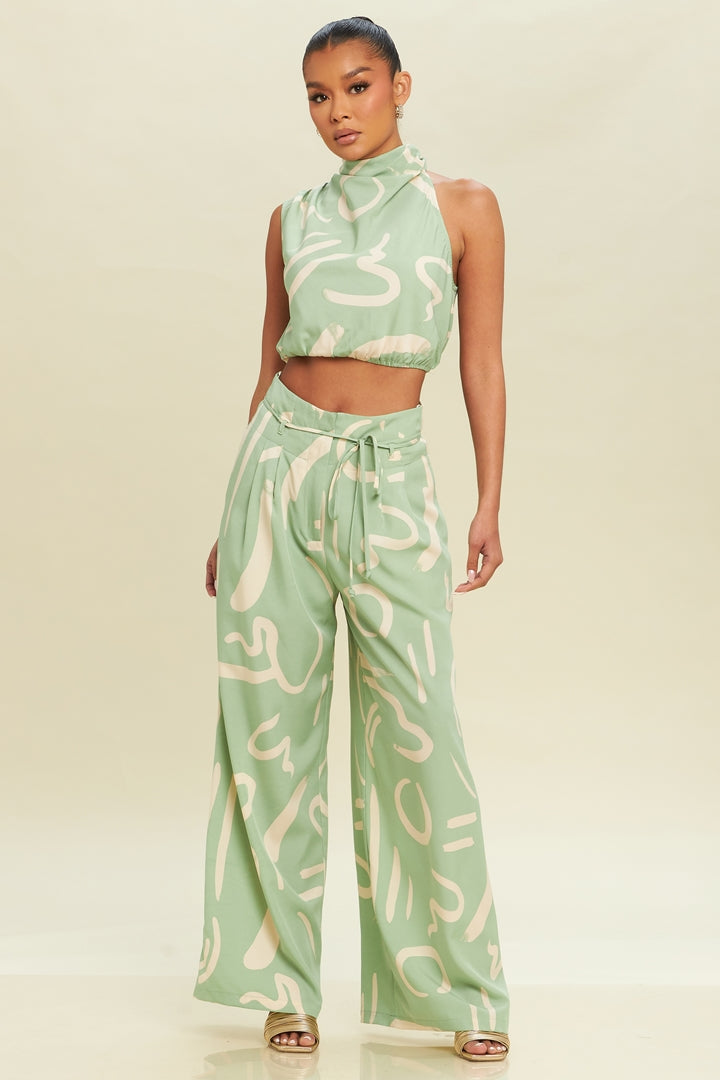 Long Pants Set Green