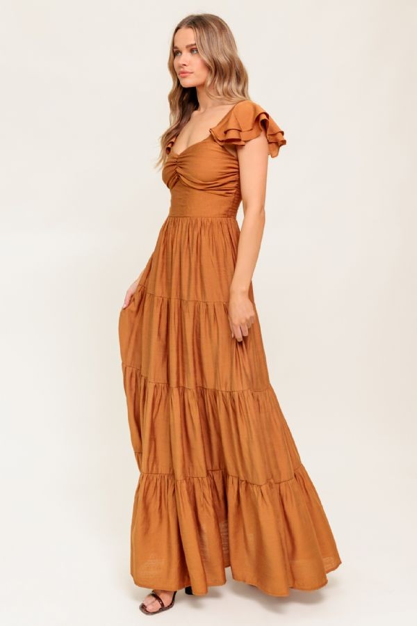 Solid Maxi Cooper Maxi Dress