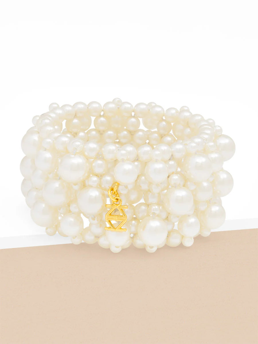 Stacked Pearl Stretch Bracelet Jewelry