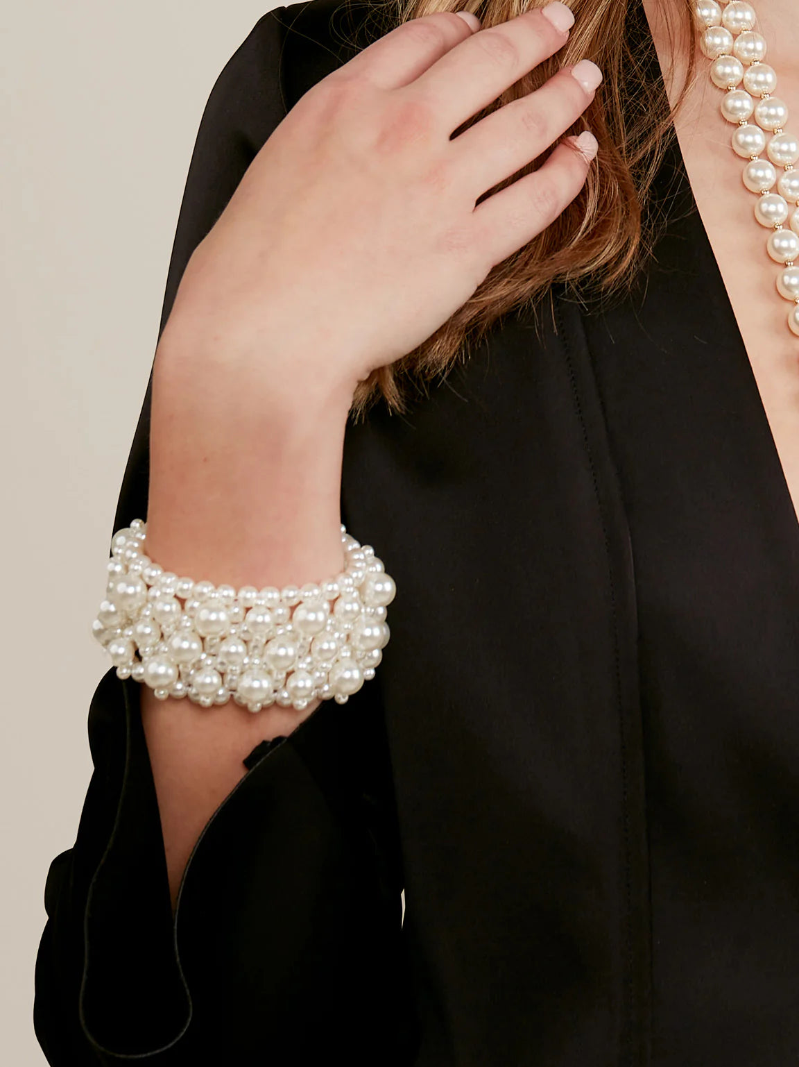 Stacked Pearl Stretch Bracelet Jewelry