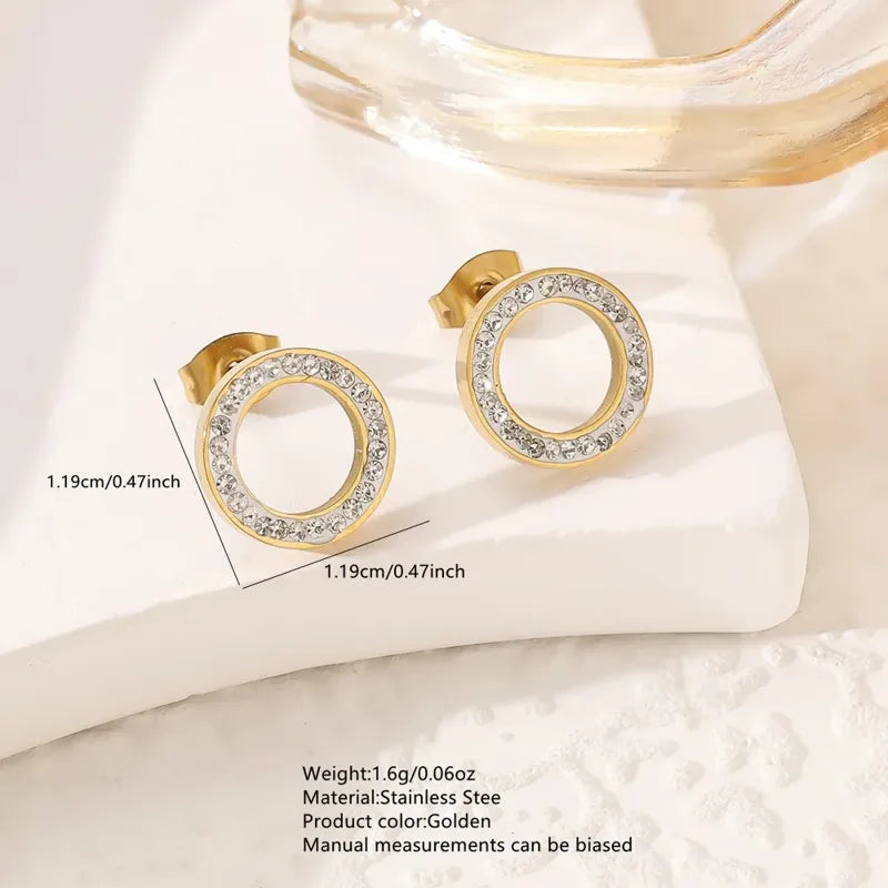 Three-dimensional Geometric Earrings For Women,18K Gold Plated