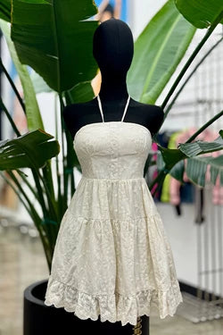 Beige Halter Dress