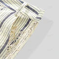Ivory Stripe Pattern Enhanced With Subtle Glitter Accents