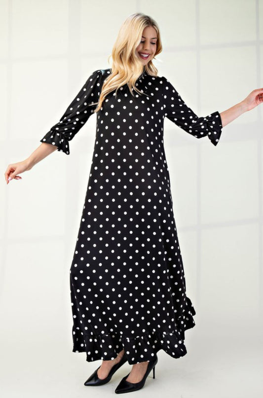 Polka Dots Maxi Dress