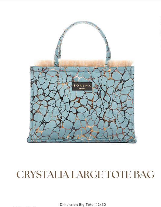 Sorena Cristalia Greece Large Tote Bag  Blue