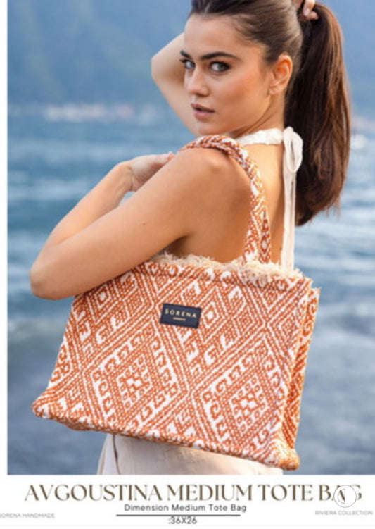 Sorena Avgoustina Medium Greece Tote Bag