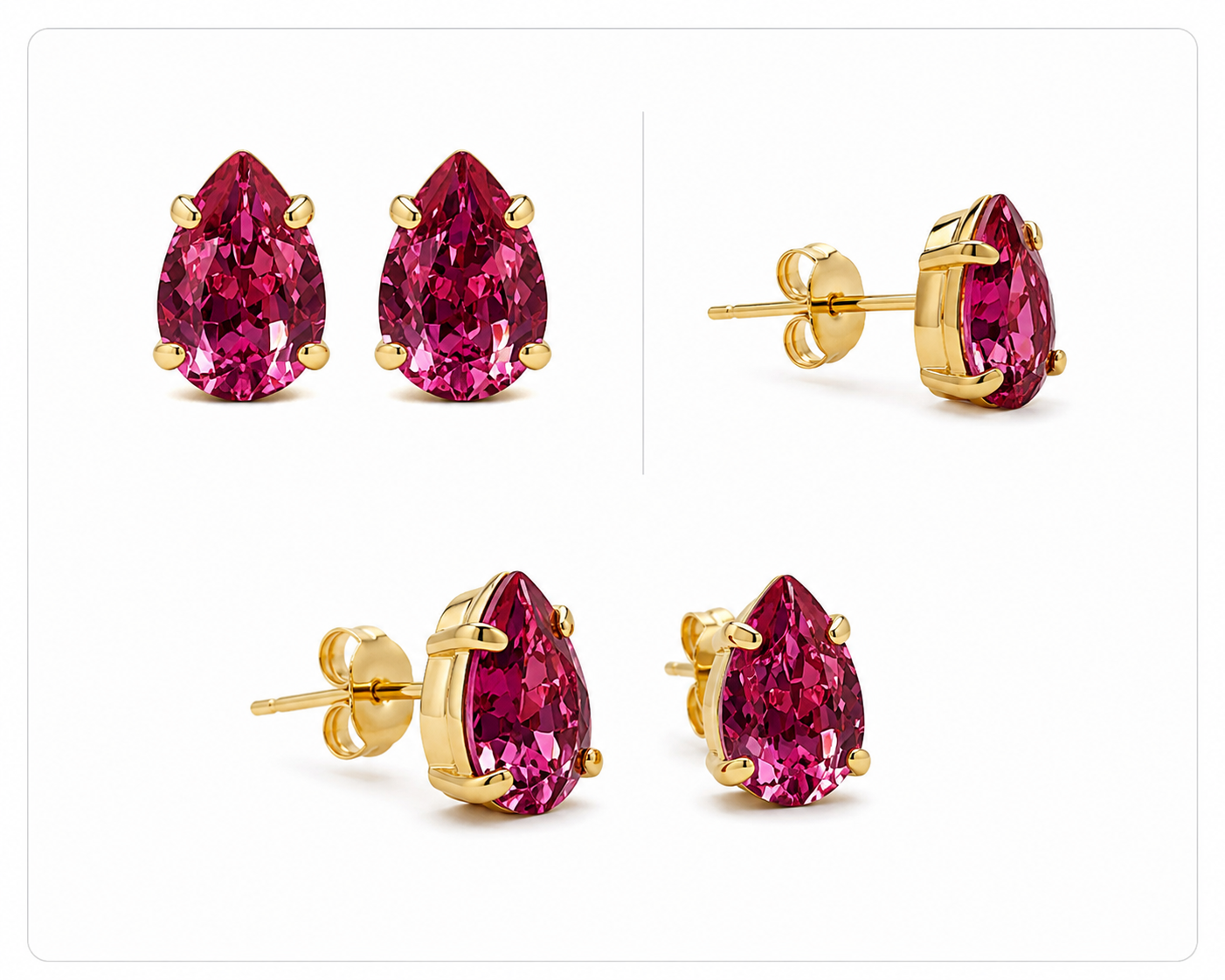 TOVA Lumi Stud Earrings in Rose