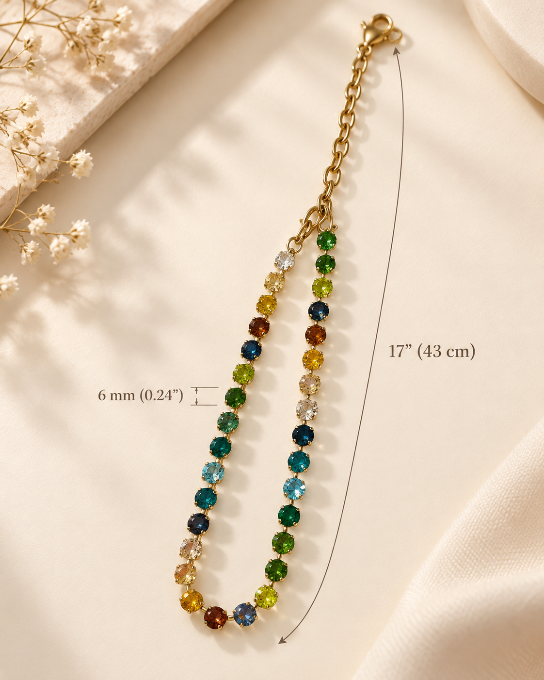 TOVA Oakland Rainbow Necklace
