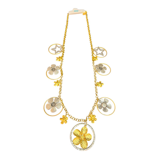 Turkish Flowers Two Tone Necklace