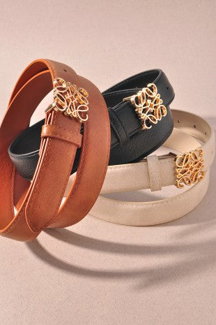 Metal Buckle Belt 3 PC Set One Size
