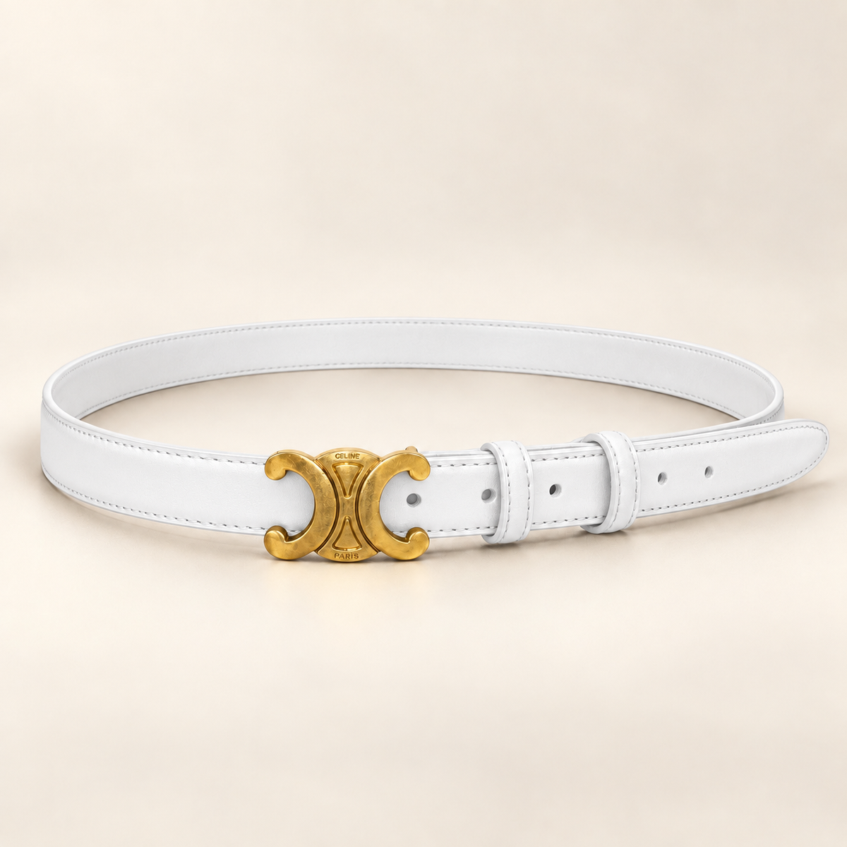 Double-C Inspired Belt White