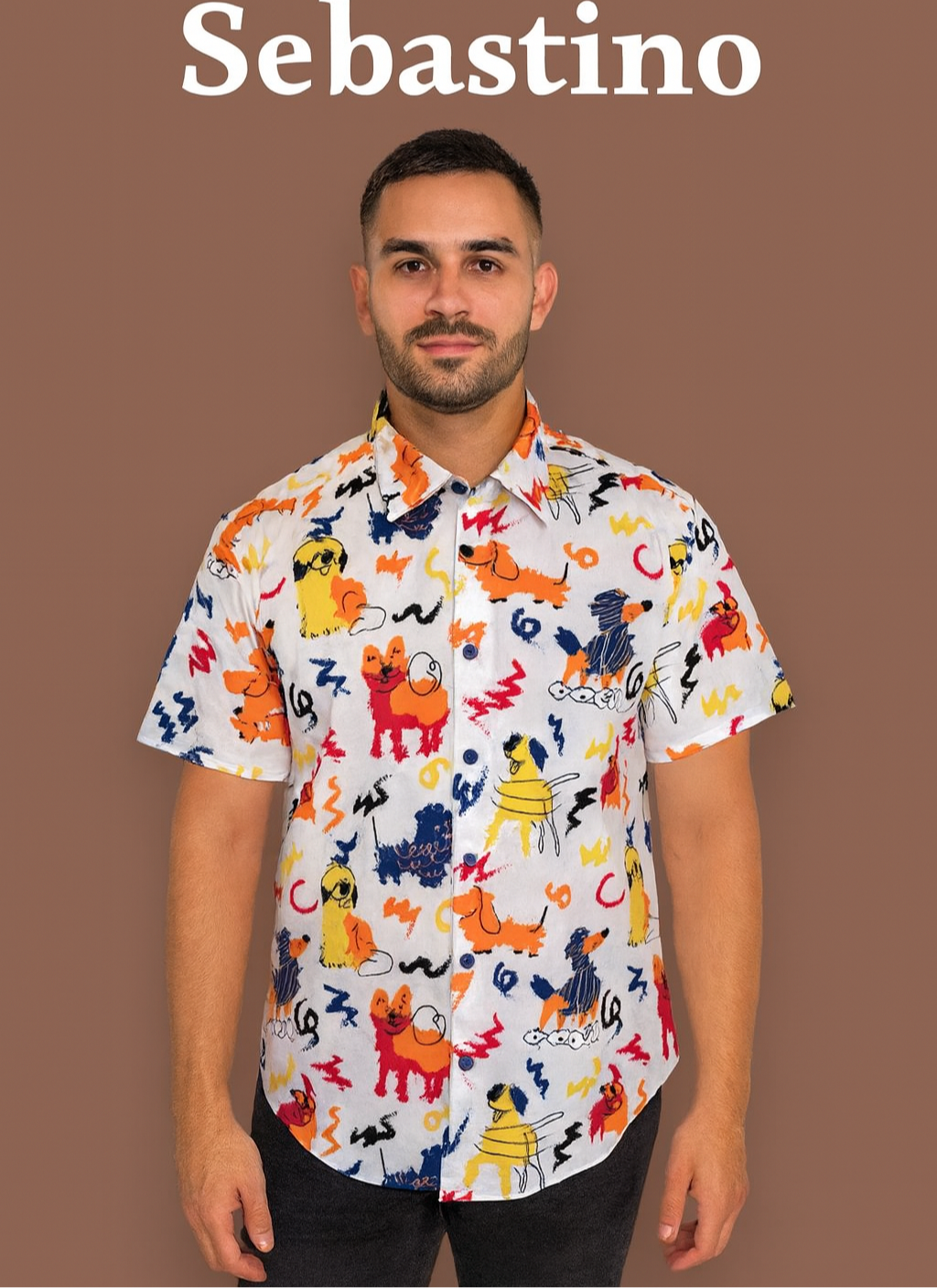 Sebastino Pets Symbols Men's Shirt
