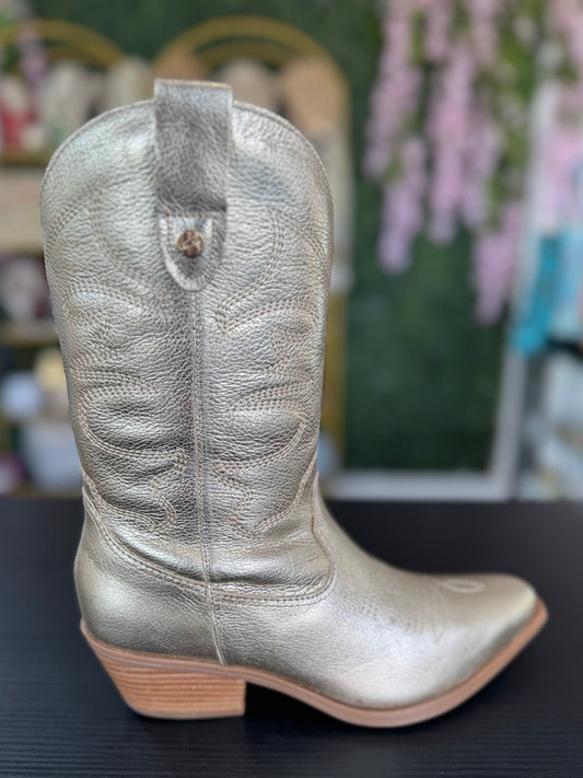 High Metallic Gold Boots (Botwestern XXIII)