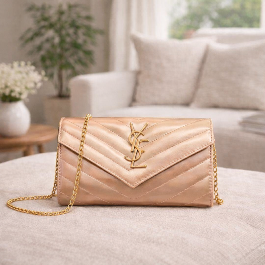 Rose Gold Hand Clutch or Crossbody Bag – Inspired