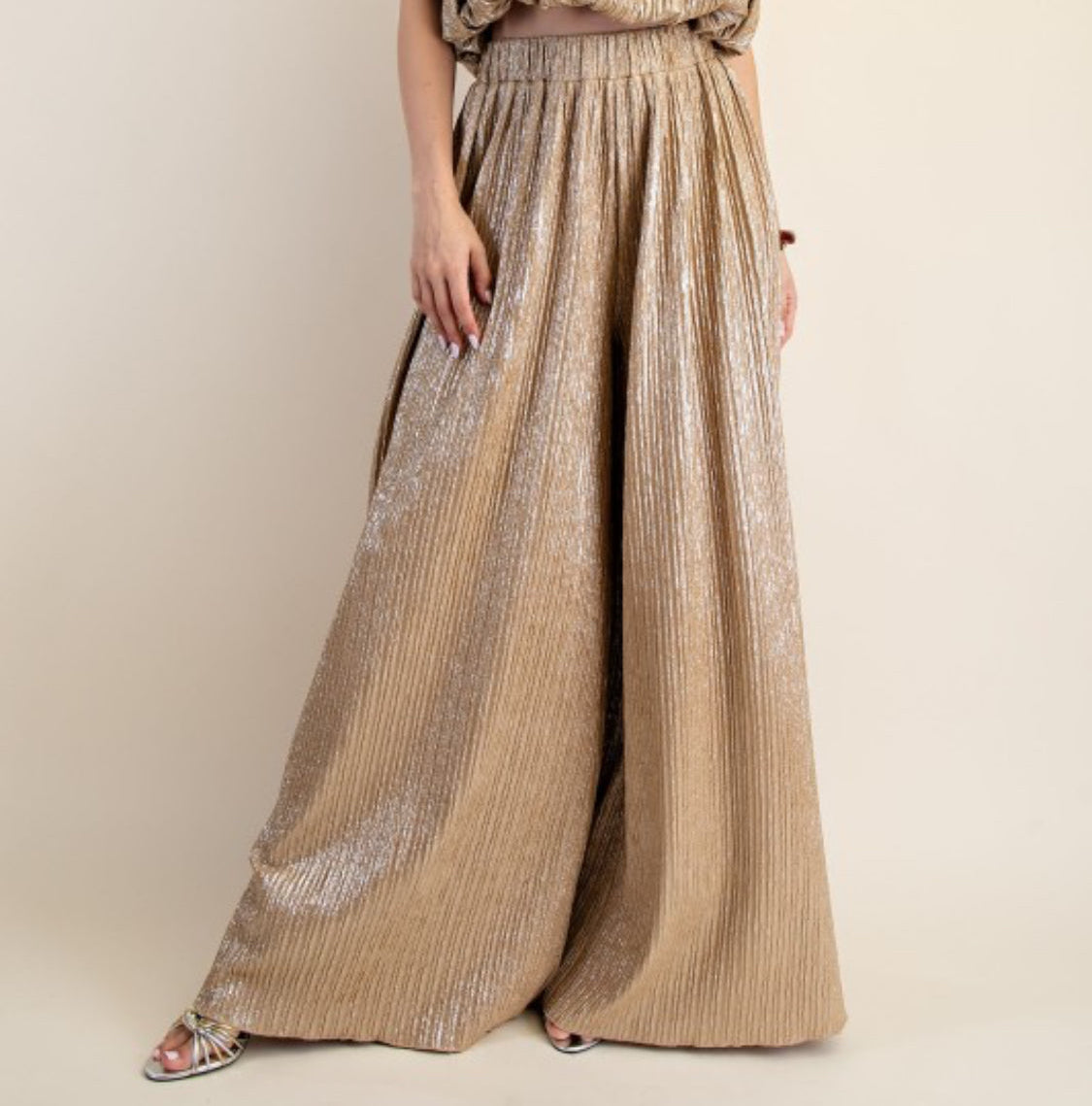 Texturized Gold Palazzo