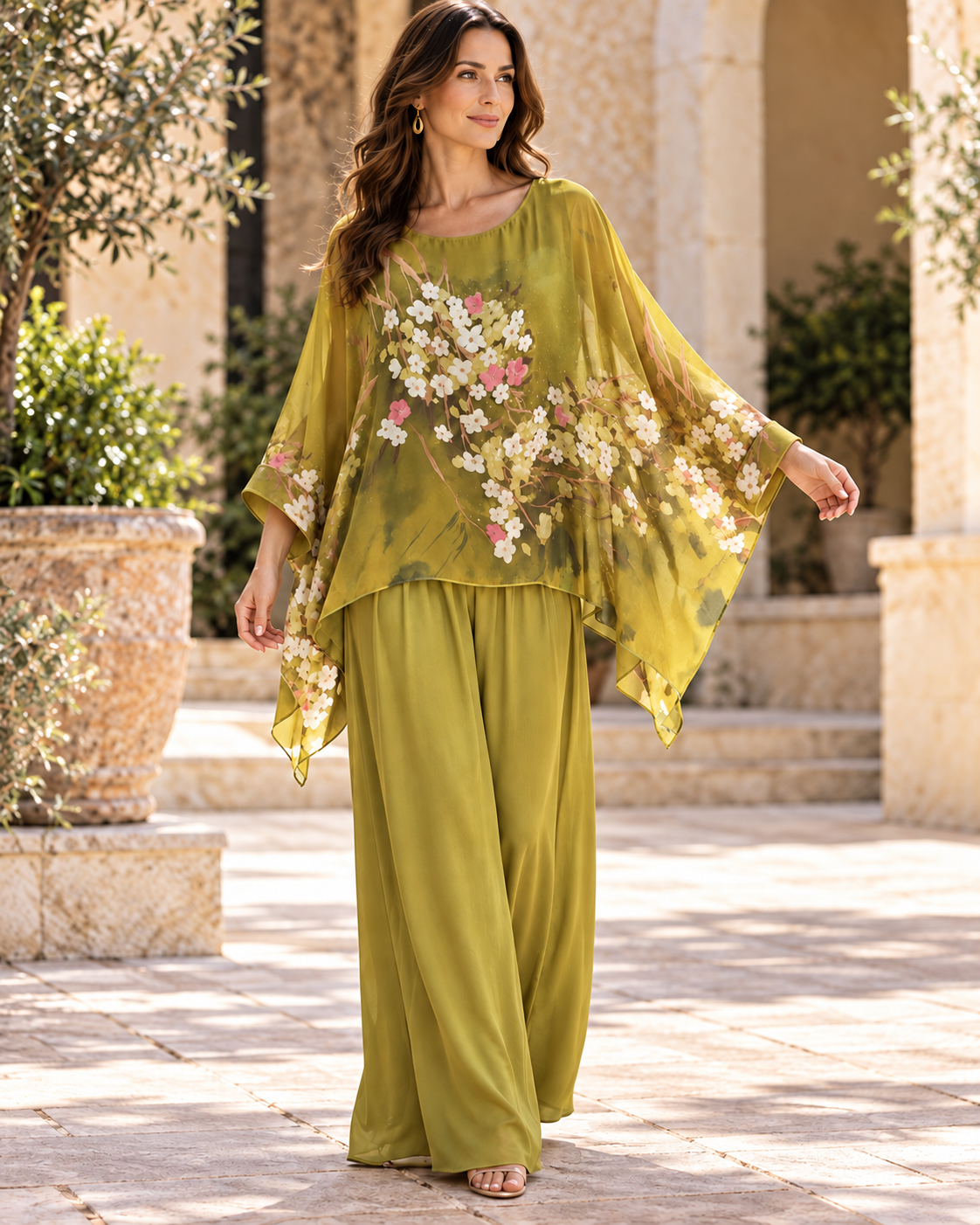 Green Floral Elegance Set
