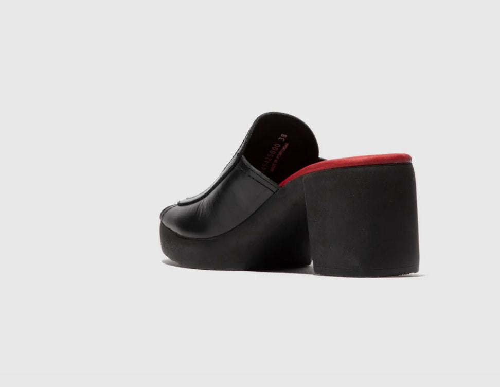 Bold Luxe Platform Mules Black