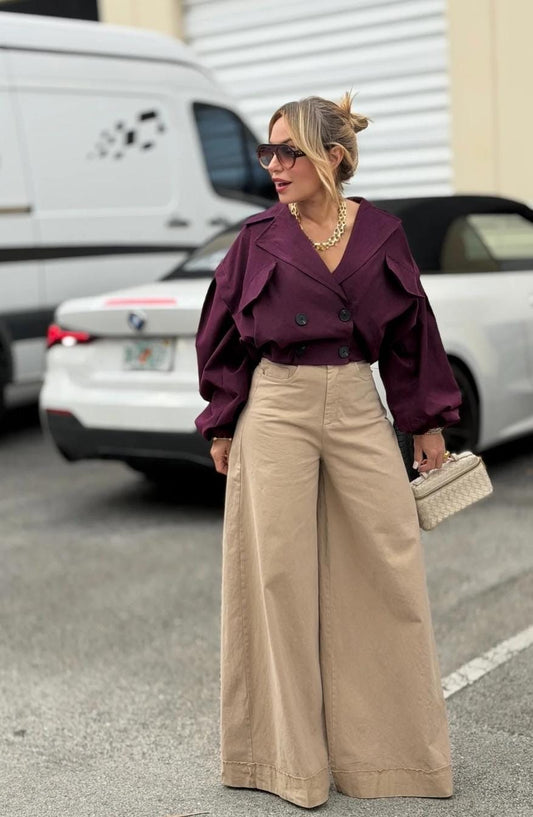 Italian Palazzo Pant Beige