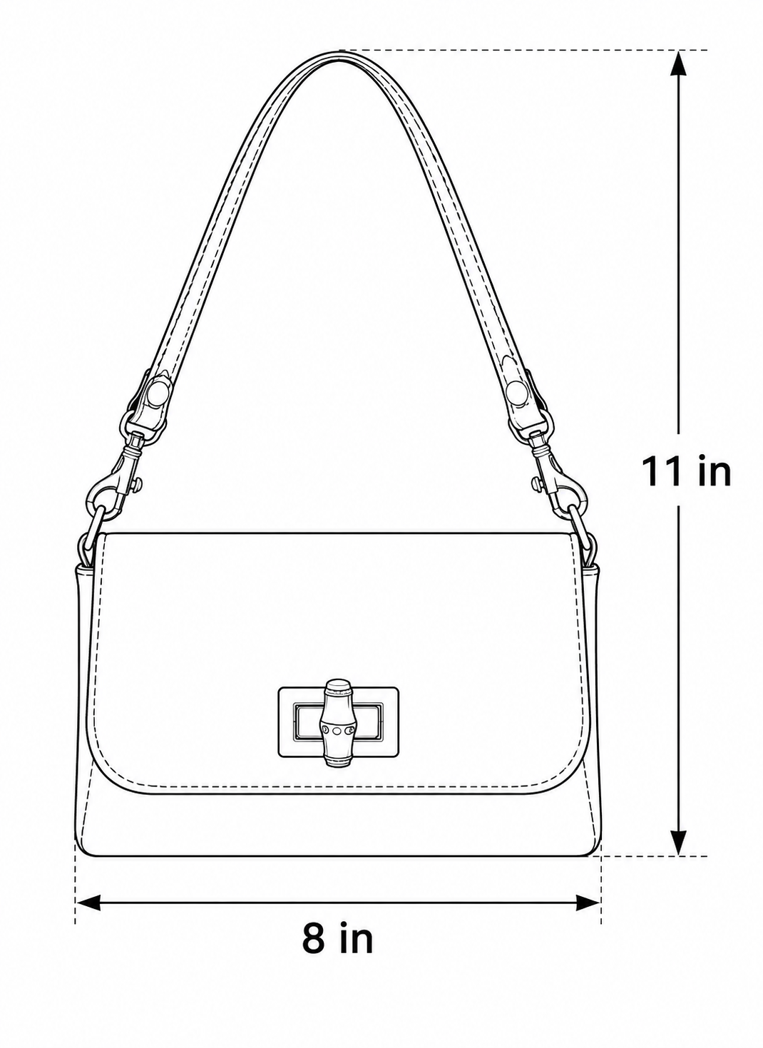 Orange Italian Leather Bamboo-Detail Bag