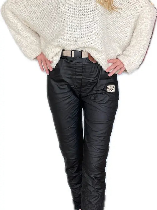 Italian Stretch Pants in Black