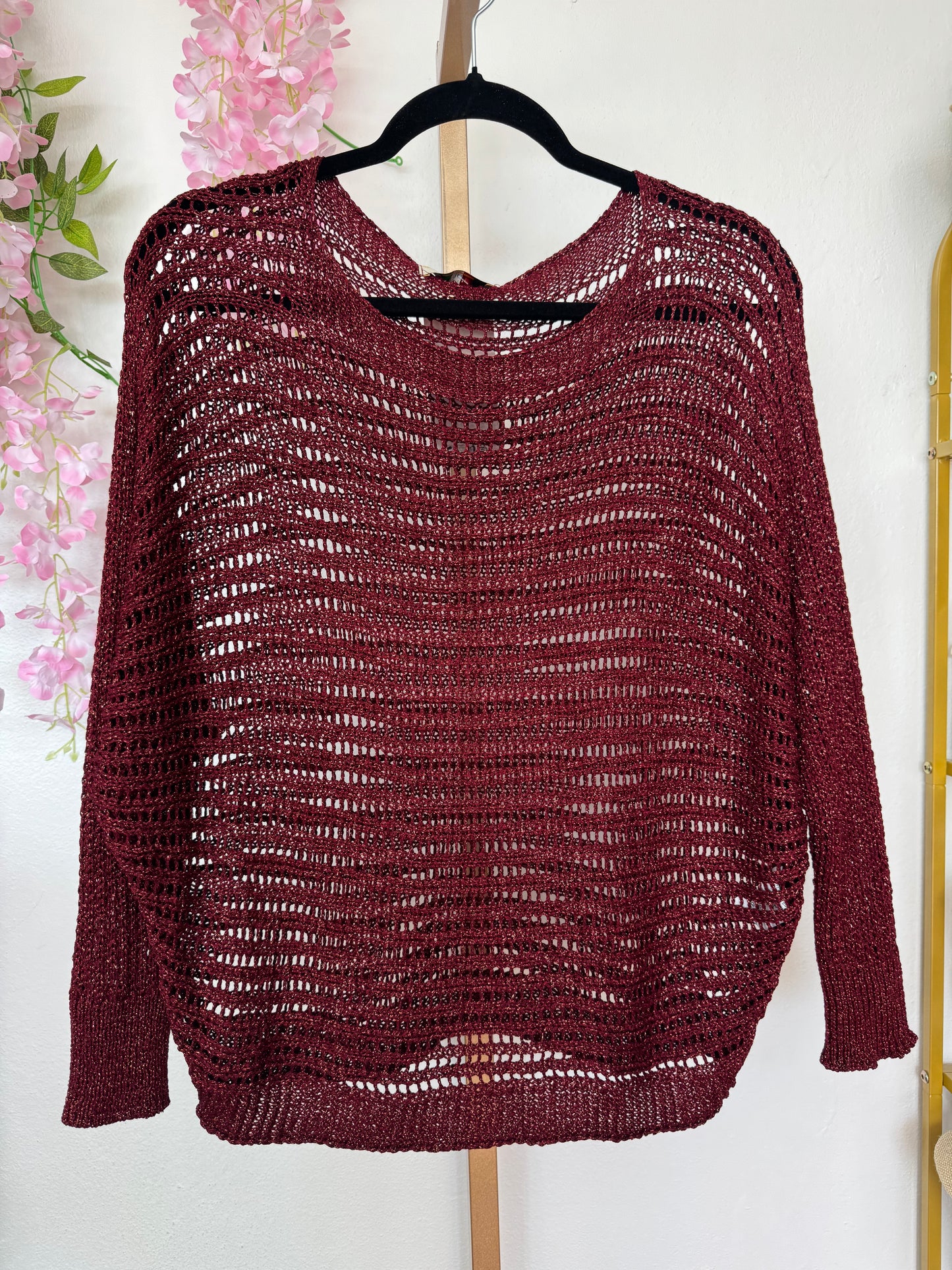 Italian Mesh Shirt Wine
