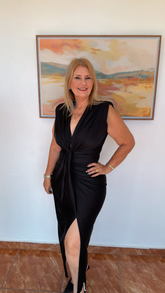 Italian Mini Rhinestones Accent Dress