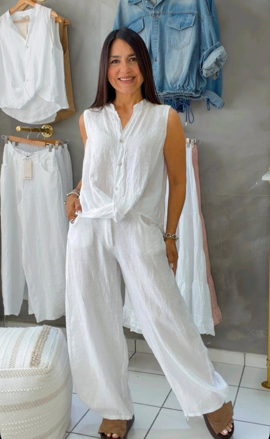 White Linen Knot Ballon Set