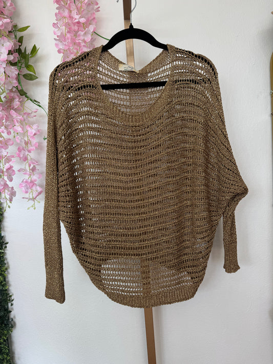 Italian Mesh Shirt Gold