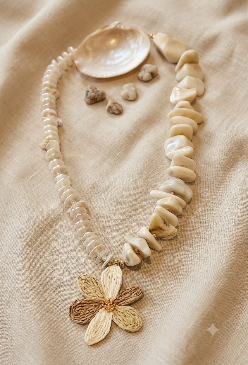 Turkish Ivory Bloom Statement Necklace