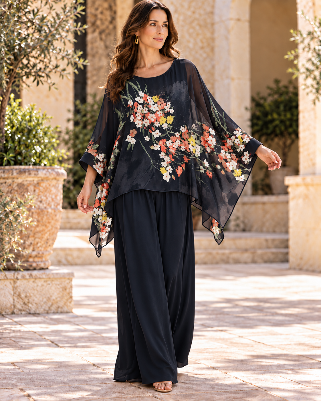 Black Floral Elegance Set