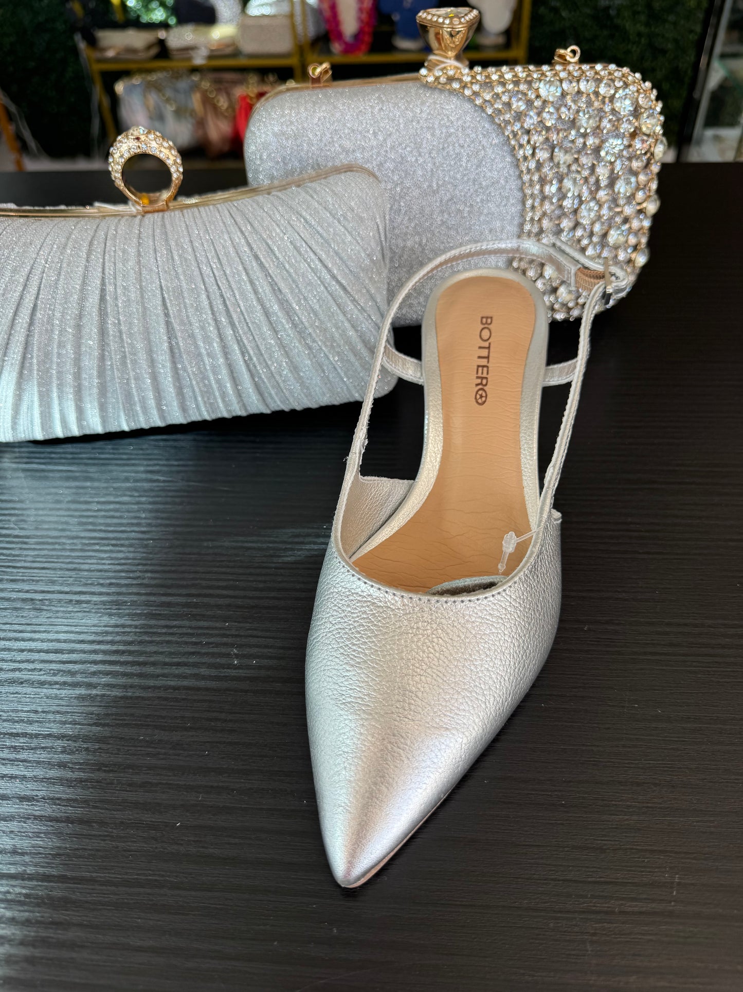 Bottero Silver Leather Shoes