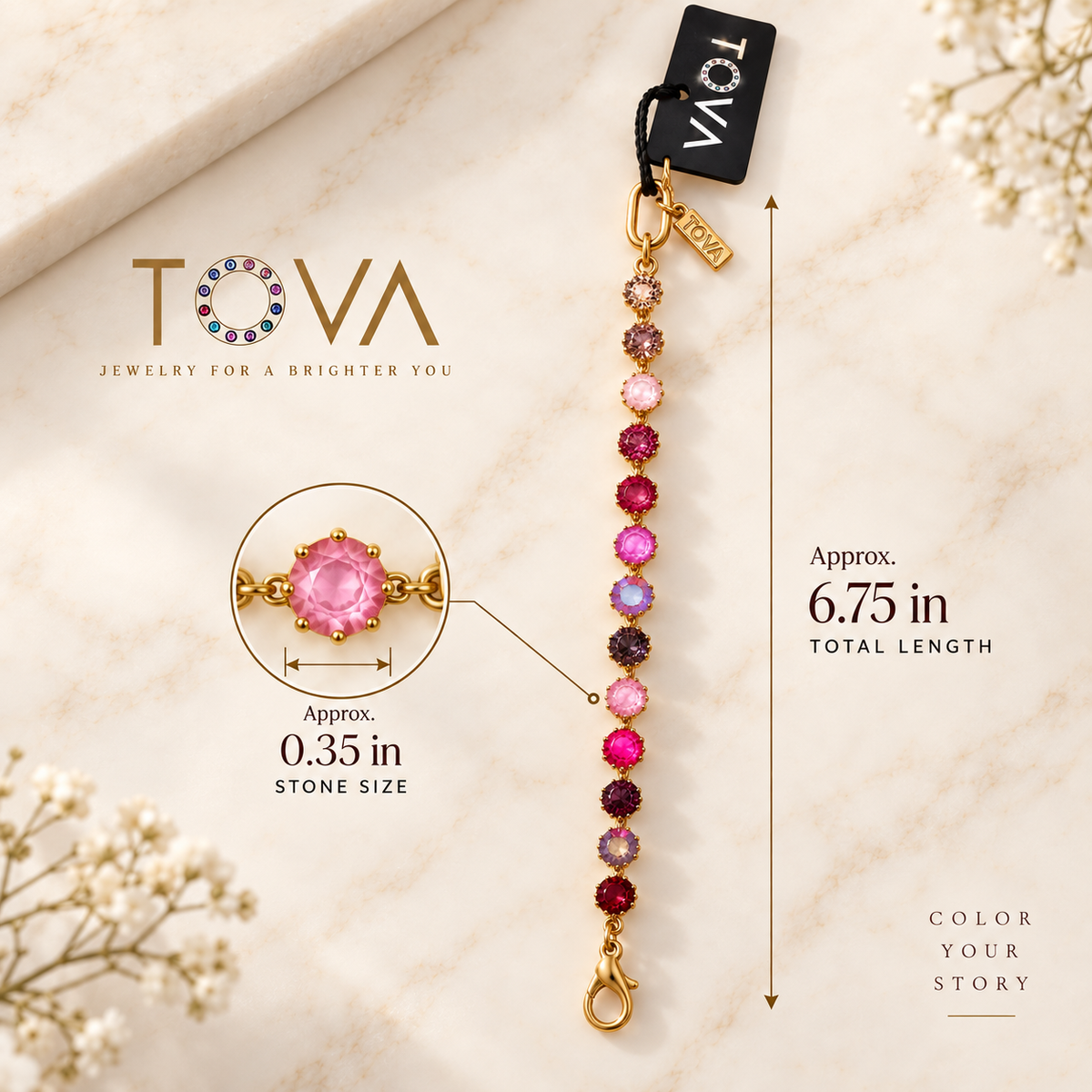 Chrisley Bracelet in Icy Pink