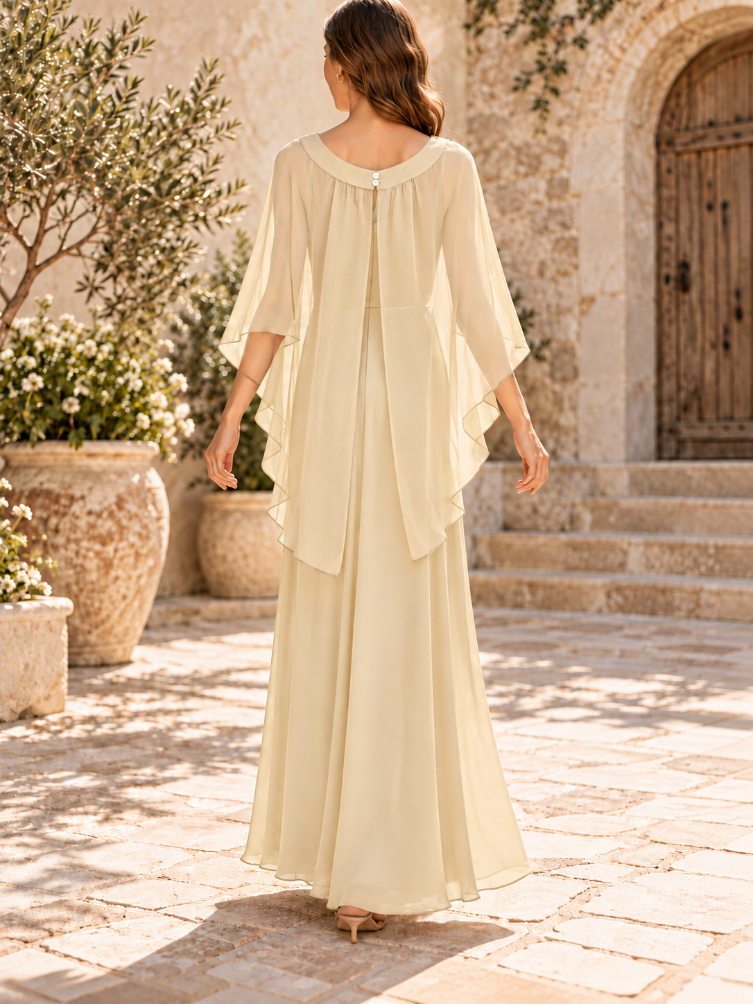 Champagne Elegant Maxi Dress