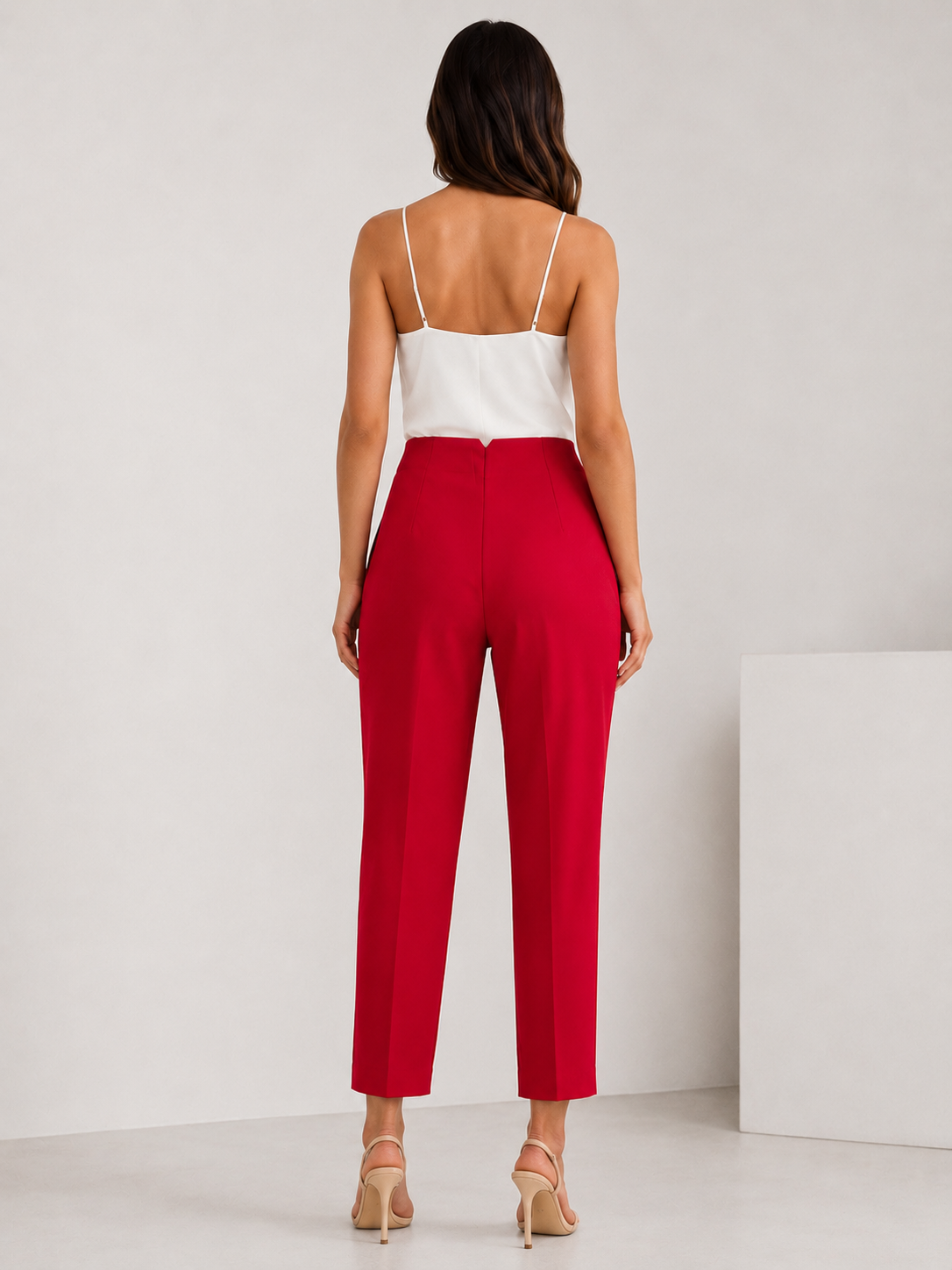 Milano Tailored Pants – Red