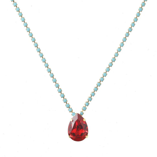 Milli Necklace in Red and Turquoise