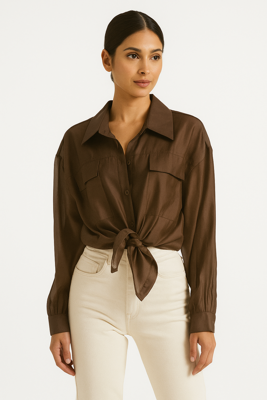 Italian Button Down Shirt Brown