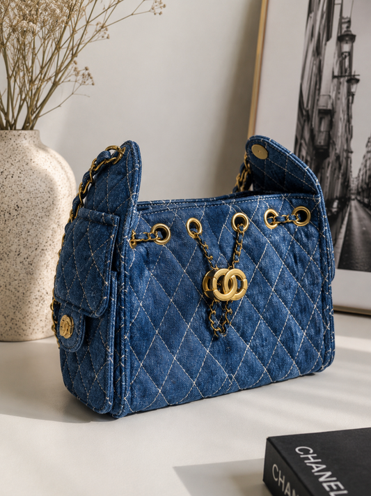 The Denim Luxe Maxi Bag