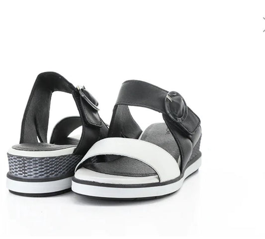 Asha White/Black Soft Analine