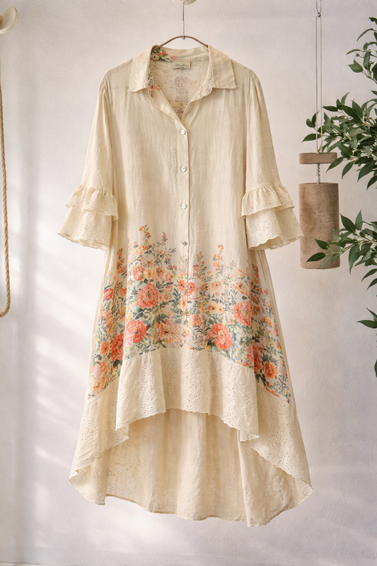 Ivory Floral Dress