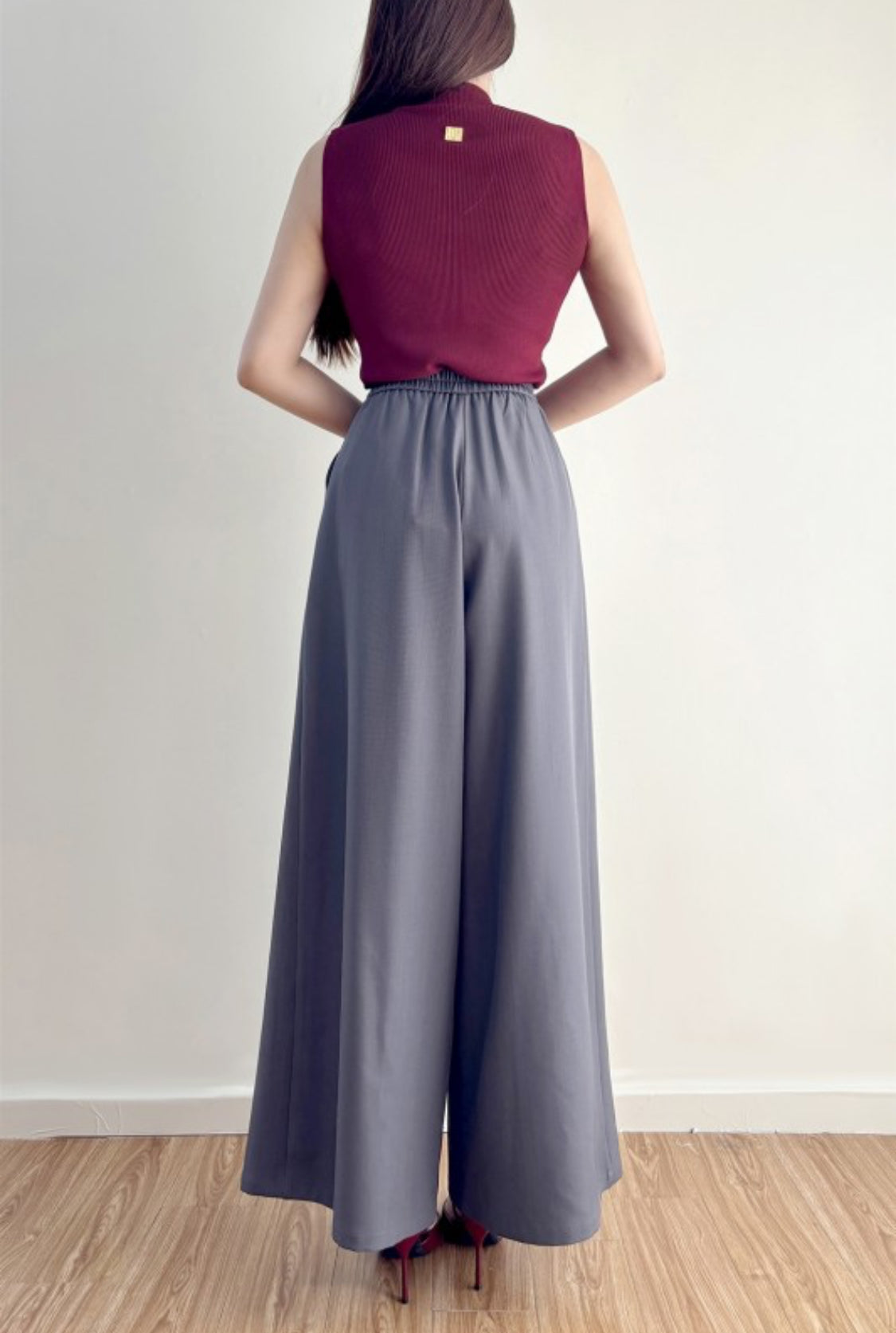 High Waist Pleated Palazzo